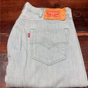 Levi's Men's 501 Cone Mills White Oak Denim Minty Green (Actual Fit 36x28)